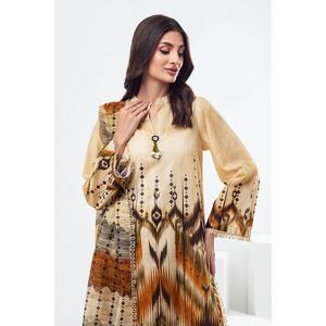 Traje de chifón beige de 3 piezas sin costuras para mujer, para uso diario - Product Image 2