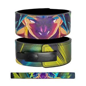 Cinturón de Gimnasio de Cuero Vacuno Genuino de 10 mm con Logotipo Personalizado, Cinturón de Soporte Lumbar para Levantamiento de Pesas y Fitness - Product Image 2