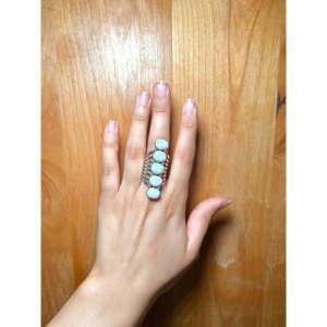Navajo-Made Dainty Opal & Sterling <b>Silver</b> <b>Ring</b> Size 6 Cut Gemstone with Yellow Gold Inlay Fine Jewelry for Everyday Wear - Product Image 5
