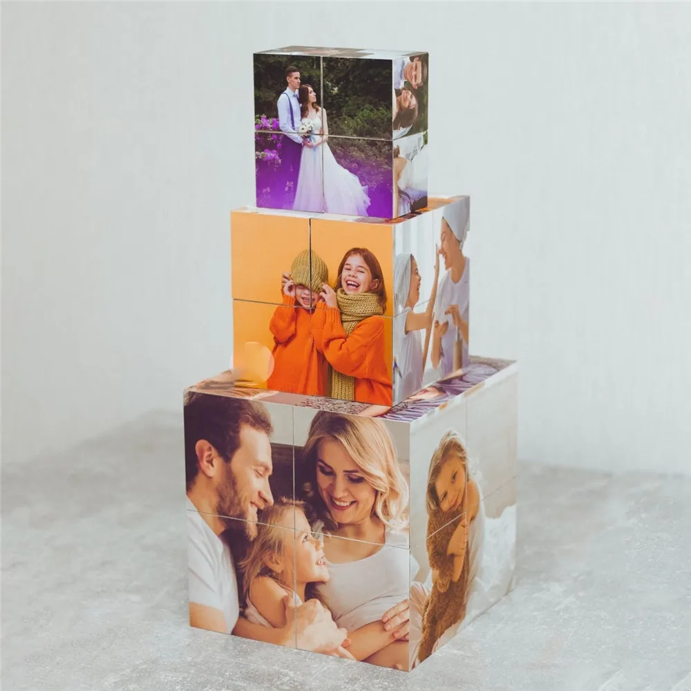 Unfinished wood photo craft wooden photo cube photos in High Grade Quality