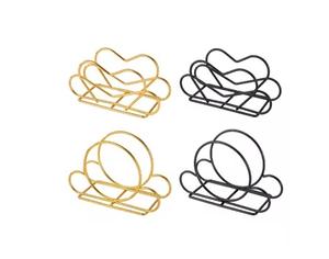 Design décoratif plaqué or laiton fait main rond de serviette et support à prix abordable - Product Image 3