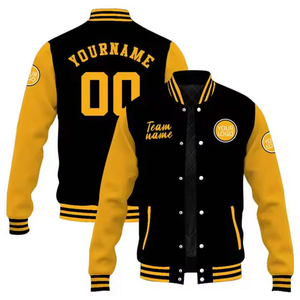 Blousons universitaires personnalisés 2024 en gros, écologiques, coupe-vent, style streetwear hip-hop, pour hommes et femmes, avec col montant brodé - Product Image 1