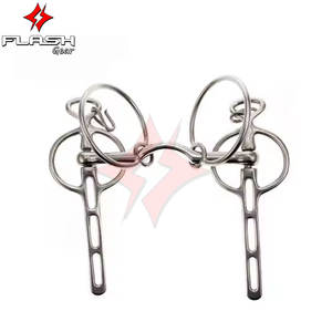 Brocas de rodillo de cereza de 2 ranuras Liverpool para conducción de caballos de alta calidad, broca de mordaza holandesa de Liverpool, acolchado suave de acero inoxidable - Product Image 5