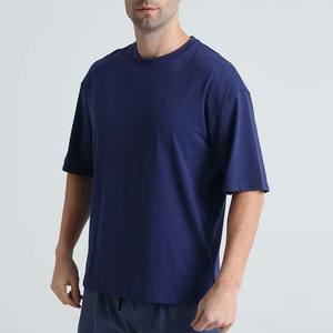 Camisetas de Verano de Manga Corta para Hombre, Talla Grande, Corte Regular, Hombros Caídos, Transpirables, 100% Algodón Pesado - Product Image 6