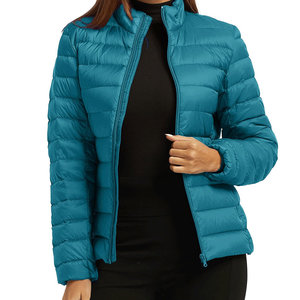Chaqueta acolchada de manga larga con cremallera frontal de invierno para mujer, chaquetas de moda transpirables de secado rápido de Color sólido para mujer - Product Image 3