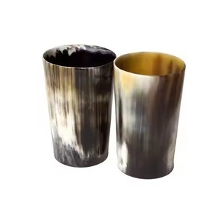 Corne à boire en verre d'agate de chope Viking de haute qualité pour les fêtes de bière polie avec un style animal - Product Image 2