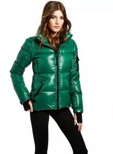 Wholesale <b>Ladies</b> Short <b>Winter</b> Reversible Puffer <b>Coat</b> Plus Size Warm <b>Hooded</b> Sequined Decoration Polyester Lining Waterproof Stand - Product Image 3