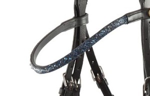 Brida de Cuero con Diseño de Cabeza de Caballo, Doble S, para un Solo Oído, Reforzada, Hecha a Mano, Estilo Occidental, con Breeches - Product Image 2