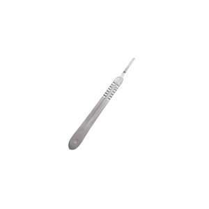 Manche de scalpel réutilisable n°4 4 poignées en acier inoxydable pour procédures médicales, compatibles # 20- # Porte-aiguilles à 25 lames - Product Image 1