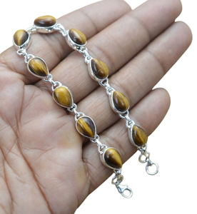 Tiger Gemstone <b>Bracelet</b> Jewelry For Women Silver <b>Boho</b> Style Jewelry 925 Sterling Silver Trending Handmade <b>Bracelet</b> Gift For Her - Product Image 1