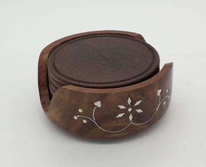 แผ่นรองแก้วไม้ตกแต่งคุณภาพเยี่ยม เหมาะสำหรับเสิร์ฟชา กาแฟ และเครื่องดื่ม มีจำหน่ายในราคาโรงงาน - Product Image 2