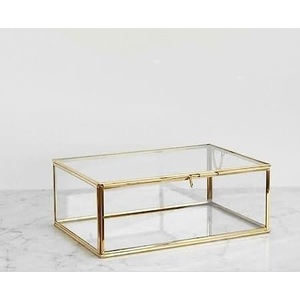 Boîte à bijoux styliste en forme de cœur pour conserver les bijoux en toute sécurité Boîte à bijoux personnalisable en métal, fer et verre - Product Image 6