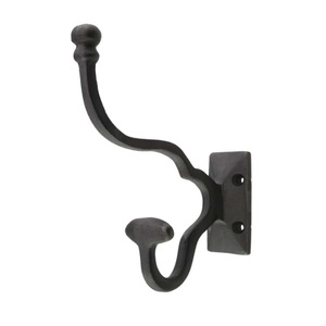 <b>Black</b> Iron Wall <b>Hooks</b> Mounted Coat <b>Hook</b> for Home Farmhouse Coats Bags Hats Towels Use - Product Image 3