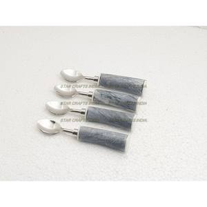 Juego de cubiertos de acero inoxidable pulido mate con mango de cuerno juego de cubiertos tamaño personalizado vajilla juego de vajilla - Product Image 6