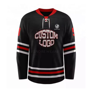 Maillot de hockey sur glace de haute qualité, très vendu, 100% polyester, respirant, séchage rapide, service OEM, options personnalisables pour l'équipe - Product Image 1
