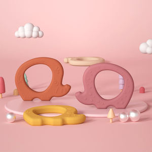 Jouet pour bébé en silicone multi-couleurs en forme d'éléphant, nouveau design 2026, sans BPA, de qualité alimentaire, anneau de dentition, jouet d'alimentation, articles pour bébé - Product Image 3