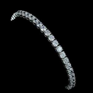 Estilo Vintage 4mm corte brillante moissanita diamante tenis pulsera ancla patrón moda clásico compromiso boda regalo - Product Image 2