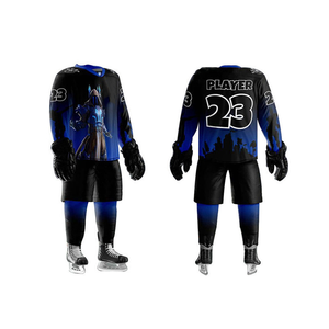 Vente en gros pas cher uniforme de maillot de hockey sur glace nouveau design uniformes de maillot de hockey sur glace y compris maillot chaussettes pantalon - Product Image 1