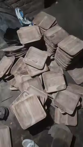 Plateau de service en bois personnalisé vente chaude plat de camping durable poli étanche par artisanat en croissant - Product Image 3