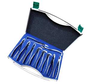 TARIQ MFG CO, kit de 10 pinces dentaires en acier inoxydable pour l'extraction des dents, ensemble d'instruments de chirurgie buccale professionnels - Product Image 2