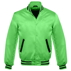Veste en satin sur mesure OEM & ODM pour hommes, prix bas, veste de sport en satin à manches longues avec votre propre design, veste en satin - Product Image 3