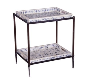 Mesa Consola Moderna, Ecológica y Duradera de Hueso y Hierro con Base de Patas para Dormitorio, Comedor, Sala de Estar, Apartamento o Taller - Product Image 4