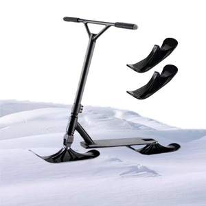 Kit de Ski de traîneau pour la neige en plein air Conversion sable noir 2 pièces Scooter de neige Kit de traîneau de Ski Kit de Conversion de Scooter de sable planche à roulettes pliante - Product Image 1