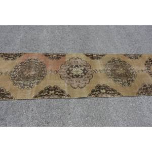 พรมขนสัตว์ตุรกีสีเบจสีน้ำตาลวินเทจ28x126ฟุตพรมลาเท็กซ์สำหรับตกแต่งบ้าน - Product Image 3
