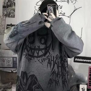 Sudadera CON CAPUCHA DE Hip Hop de dibujos animados de Japón gótico, Sudadera de punto de gran tamaño para mujer, Tops Punk divertidos para primavera y otoño, ropa para mujer, Sudadera con capucha - Product Image 4