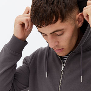 Sweats à capuche pour hommes les plus tendances pour l'entraînement d'hiver Conception confortable à glissière avec logo brodé Vêtements de rue épais ODM personnalisé - Product Image 3