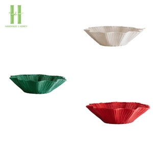 Bol en rotin écologique classique rond fait à la main avec poignée Design personnalisé pour une utilisation en fête Origine du Vietnam - Product Image 4