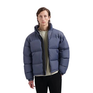 Men's Winter Bubble Quilted <b>Jacket</b> Polyester <b>Padded</b> Turn-down Collar High Street Coat Casual Puffer Plus Size <b>Waterproof</b> - Product Image 2