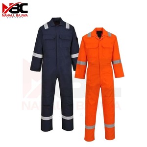 Overoles de ropa de trabajo con rayas reflectantes Trajes de seguridad hechos de poliéster y algodón. - Product Image 6