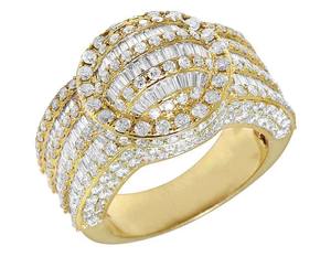 10.00 Carat Hip Hop Round & Baguette Cut Diamond VVS Moissanite Iced Out Bague de mariage pour homme en argent sterling 925 - Product Image 3