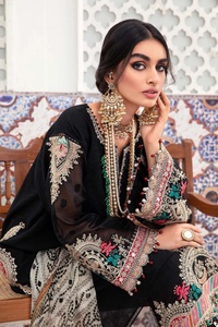 2023 Collection de mariage de créateur exclusif Robe de soirée Salwar Kameez en soie pour mariage de Style indien pakistanais Bollywood - Product Image 3