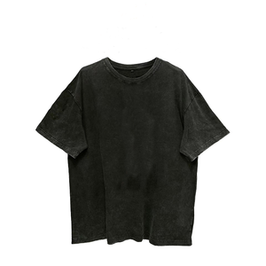 Vêtements décontractés personnalisés pour hommes, surdimensionné, vintage, lavé avec impression de logo, T-shirt délavé à l'acide pour hommes - Product Image 1