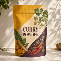 Sachet d'emballage personnalisé pour paprika fumé, pochette verticale avec fermeture éclair refermable