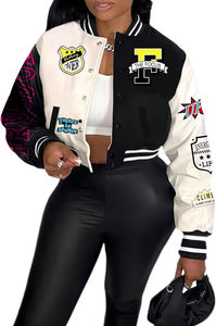 Blouson de baseball personnalisé de haute qualité avec broderie en chenille du fabricant OEM pour hommes 100% printemps enduit de cuir - Product Image 2