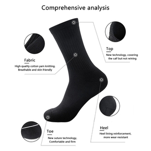 Quality compression ankle <b>grip</b> designer mens crew unisex sport cotton custom logo <b>socks</b> men - Product Image 2