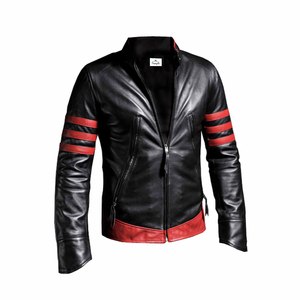 Chaqueta/abrigo de cuero hecho a mano de piel de cordero genuina para hombre, chaqueta de cuero marrón desgastado para hombre - Product Image 5