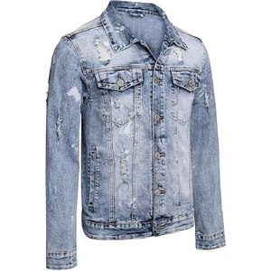 2025 New Custom Logo Men's Cotton <b>Vintage</b> Jacket Hot Selling Winter Double Zipper Design with Embroidery Decoration 100% Cotton - Product Image 3