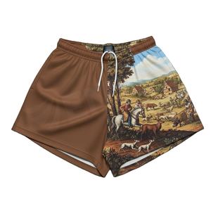 Respirant de haute qualité Concevez votre propre logo Polyester Rugby Footy Shorts Sublimation de poche Shorts design agricole - Product Image 3