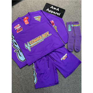 ชุดเสื้อยืดและกางเกงขาสั้นแขนยาวสำหรับผู้ชายชุดแฟชั่นล่าสุด2025 - Product Image 2
