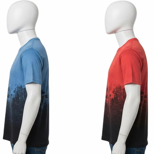 T-shirts en coton à col rond pour hommes, impression numérique, tissu respirant, confortable pour un usage quotidien, vêtements décontractés à la mode, vêtements imprimés personnalisés - Product Image 2