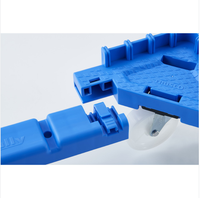 Cajas Contenedoras Plegables Japonesas TRUSCO, Carro de Transporte OC Dolly, Contenedor Rodante de Plástico de 50L con Cuatro Ruedas, Azul, Fácil de Transportar