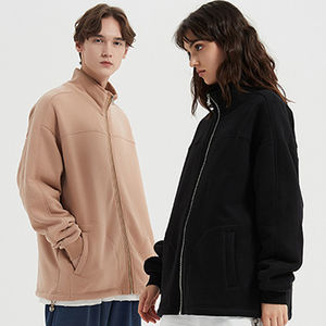 2025 nouveau produit hiver polaire chaud confortable décontracté Jogging sport veste fermeture éclair col montant hommes pull à capuche - Product Image 2