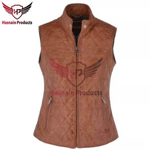 Chaleco de cuero de burbuja de Invierno para mujer, chaqueta acolchada sin mangas, ropa de abrigo de moda para mujer - Product Image 5