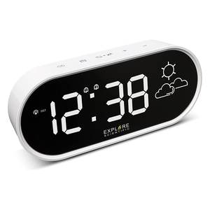 Reloj Despertador Multifunción con Pronóstico del Tiempo - Blanco - Explore Scientific RDC2002WWHT - Product Image 5