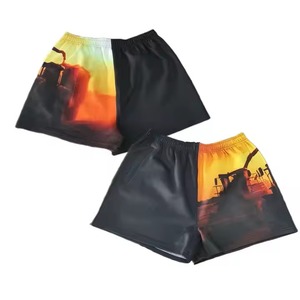 Shorts de rugby personnalisés 100% polyester pour hommes, respirants, à séchage rapide, shorts d'entraînement de football, taille élastique, shorts de sport à poche avant - Product Image 1