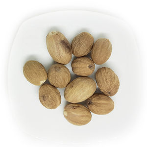 Muscades entières de qualité supérieure, noix de muscade 100% biologique de qualité supérieure avec coque et sans coque, épices aromatiques pures pour la cuisine - Product Image 1
